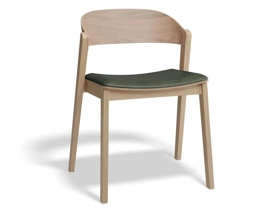 Natural Oak Vinyl Seat Pad Kitchen Stool - (Available in 3 Colors)