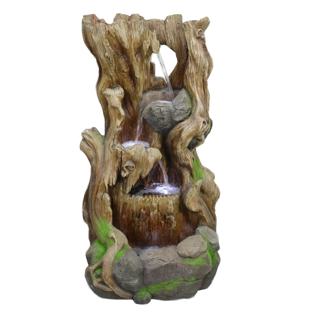 Natural Old wood Outdoor Water Fountain 102cm