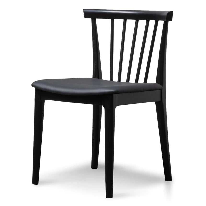 Natural Pine Dining Chair - Black