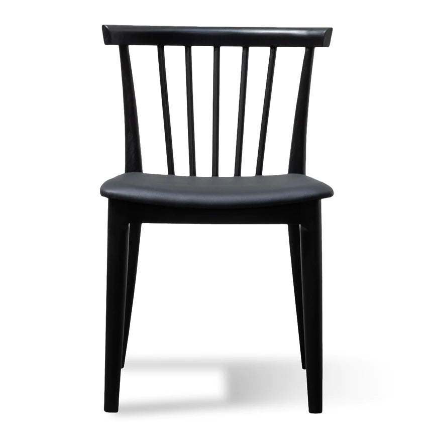 Natural Pine Dining Chair - Black