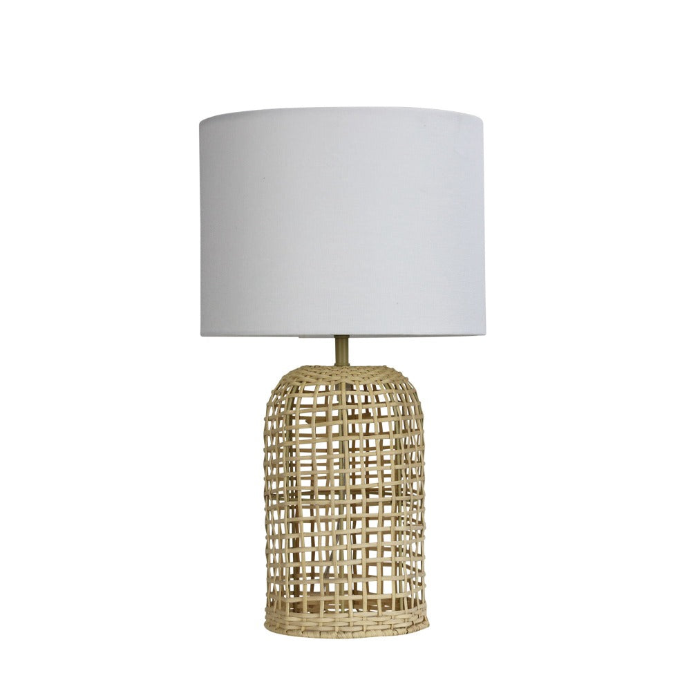 Natural Rattan Lamp Base with Shade