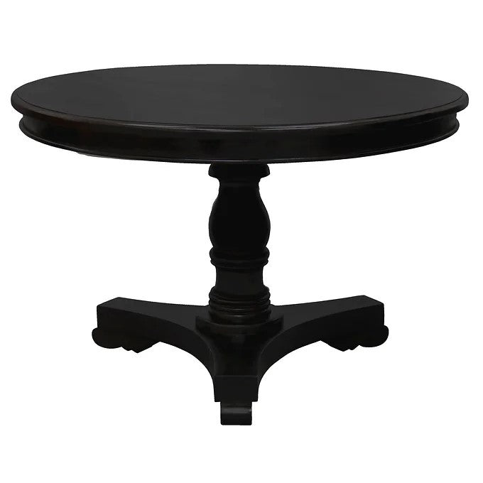 Natural  Round Dining Table 120 cm - Dark Brown