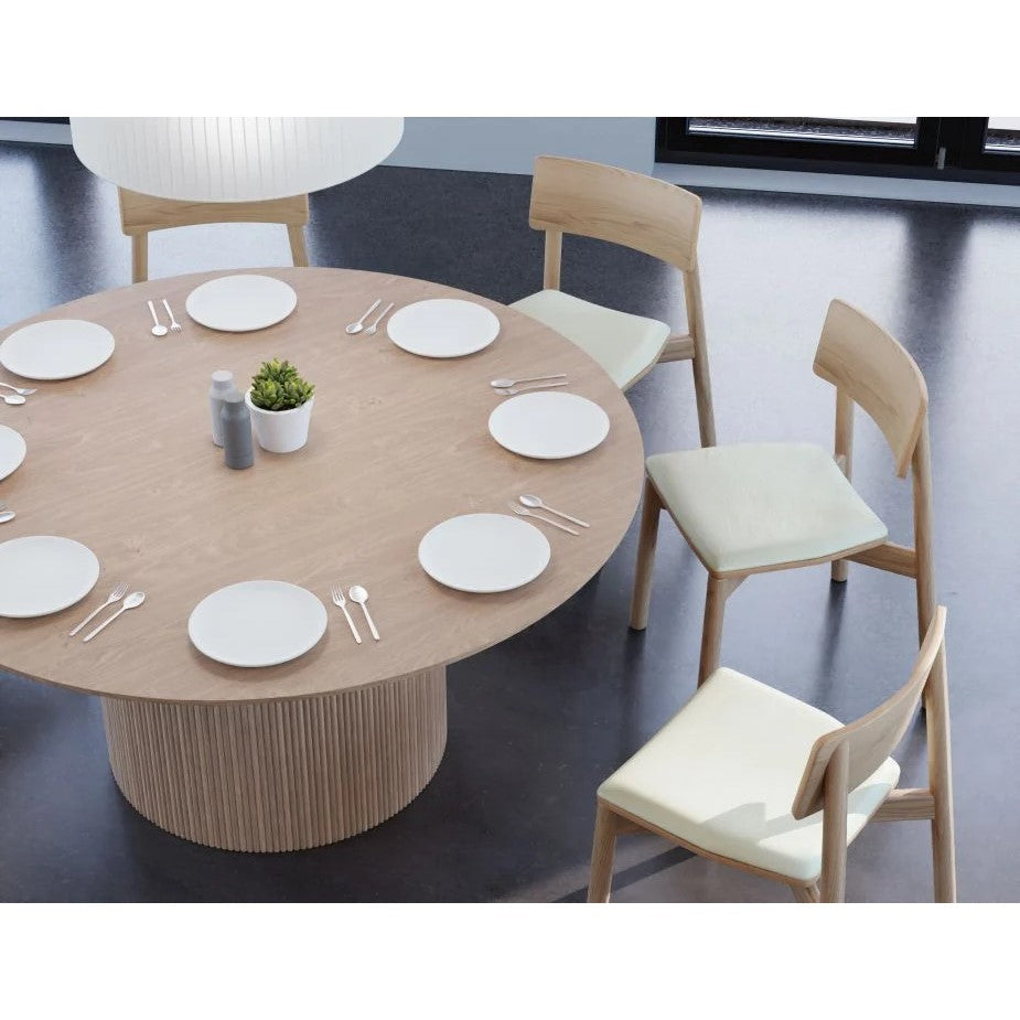 Natural Wood Modern Dining Table 155cms (Available in 2 Colors)