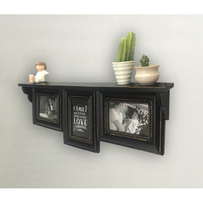 Natural Wood Tri Photo Frames - Available in 2 Colors