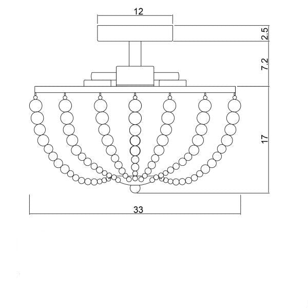 Natural Wooden Beaded Ceiling Light