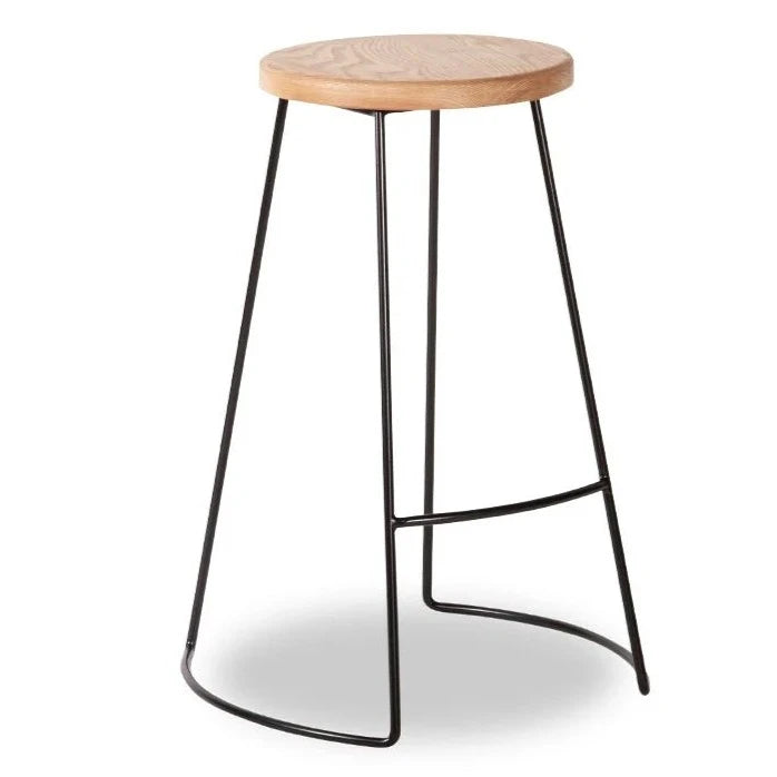 Natural Wooden Seat Frame Stool 69cms