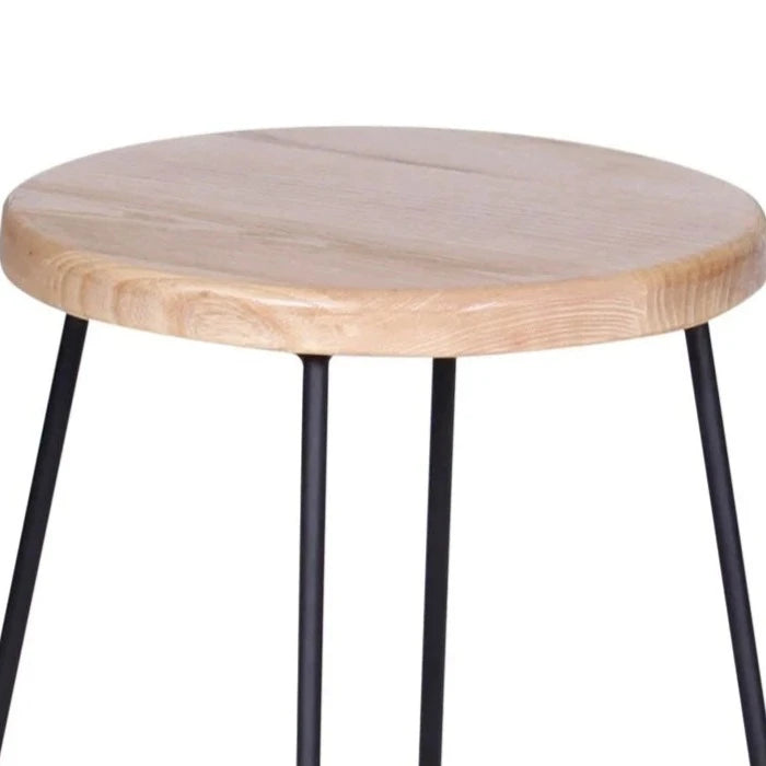 Natural Wooden Seat Frame Stool 69cms