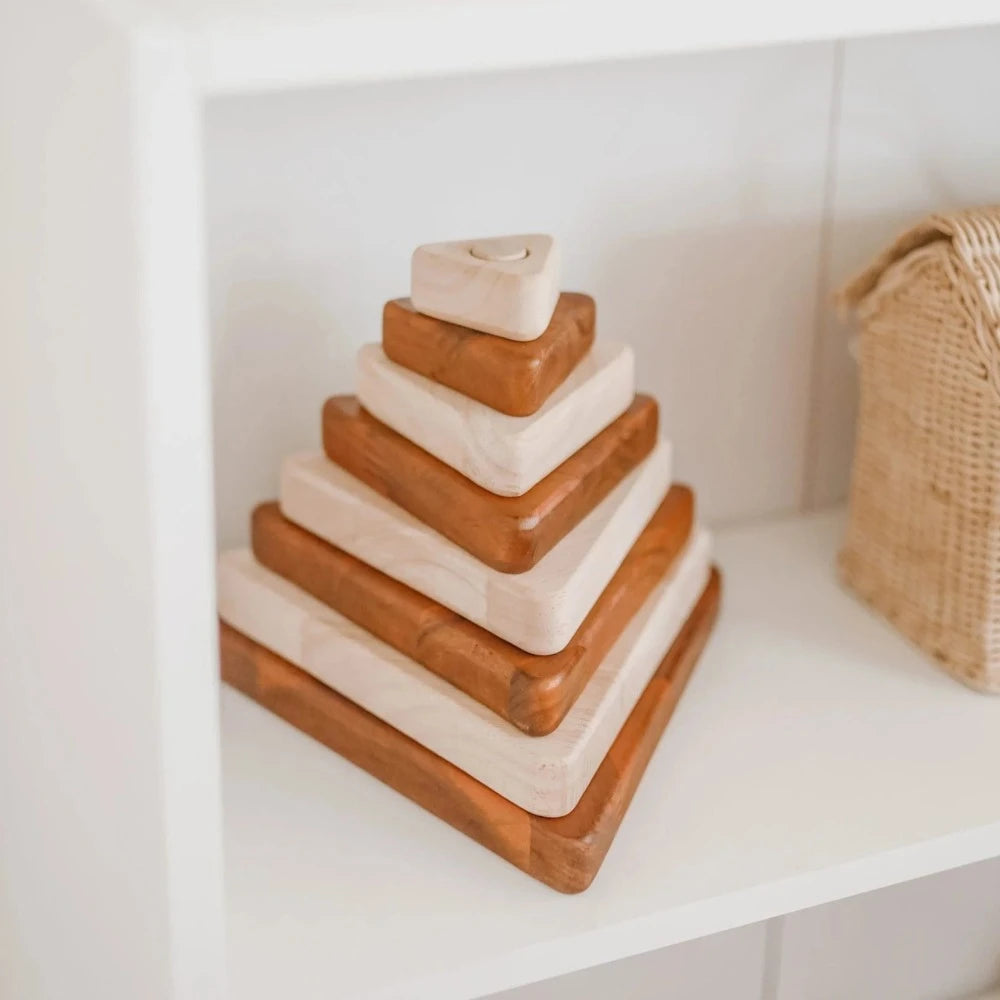 Natural Wooden Stacking Triangle