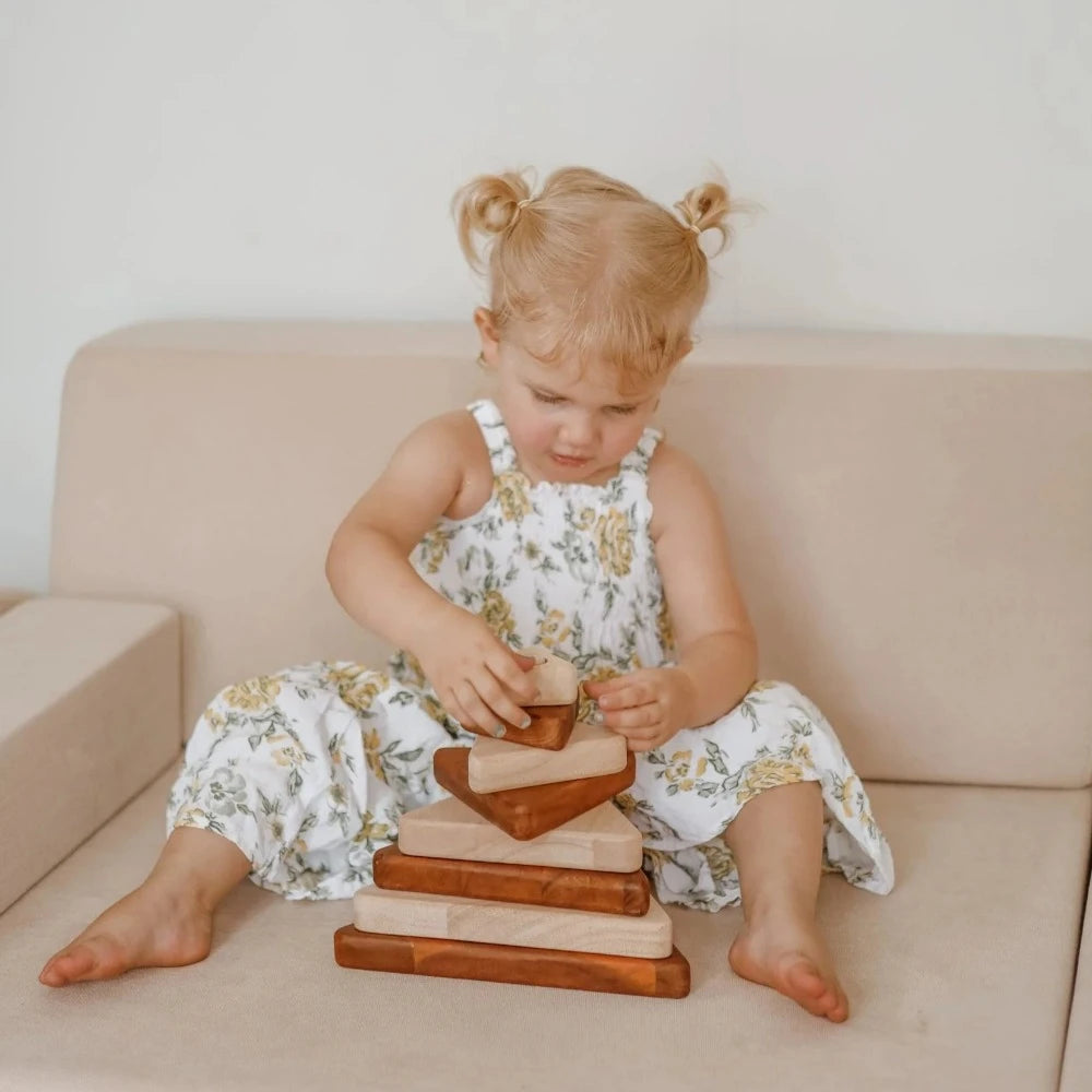 Natural Wooden Stacking Triangle