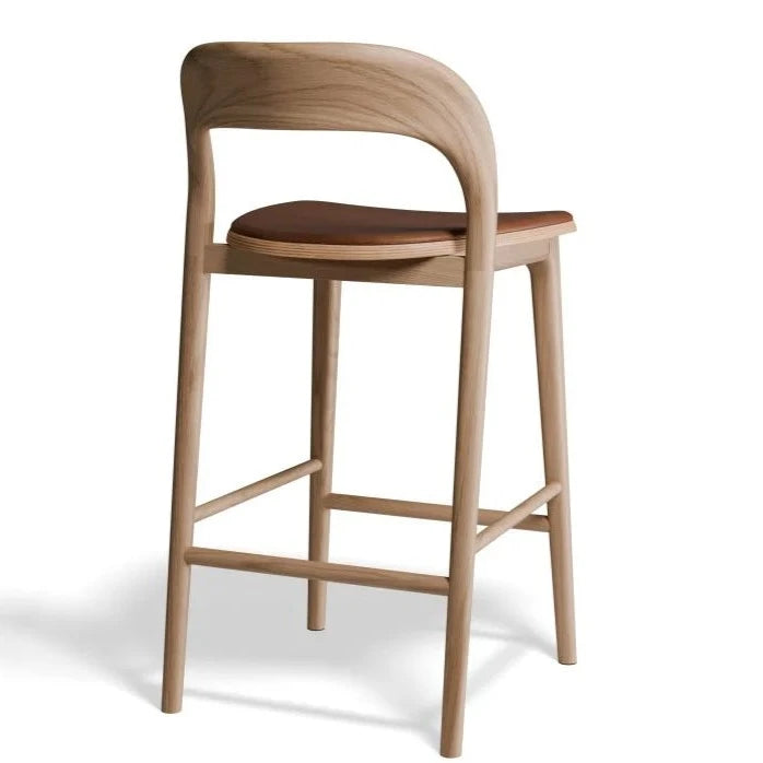 Natural Woodland Padded High Stool 66cms (Available in 4 Colors)