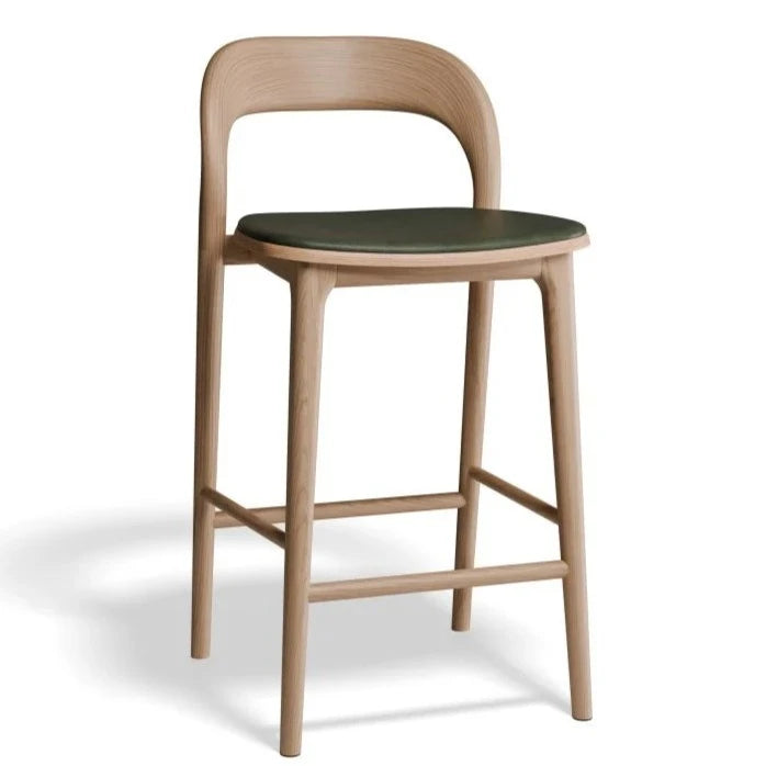 Natural Woodland Padded High Stool 66cms (Available in 4 Colors)