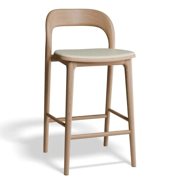 Natural Woodland Padded High Stool 66cms (Available in 4 Colors)