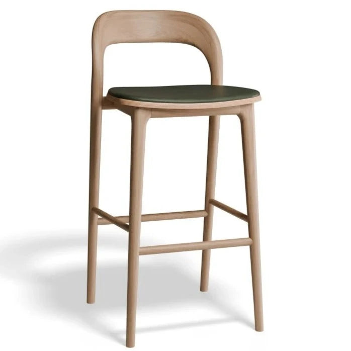 Natural Woodland Padded High Stool 75cms (Available in 4 Colors)