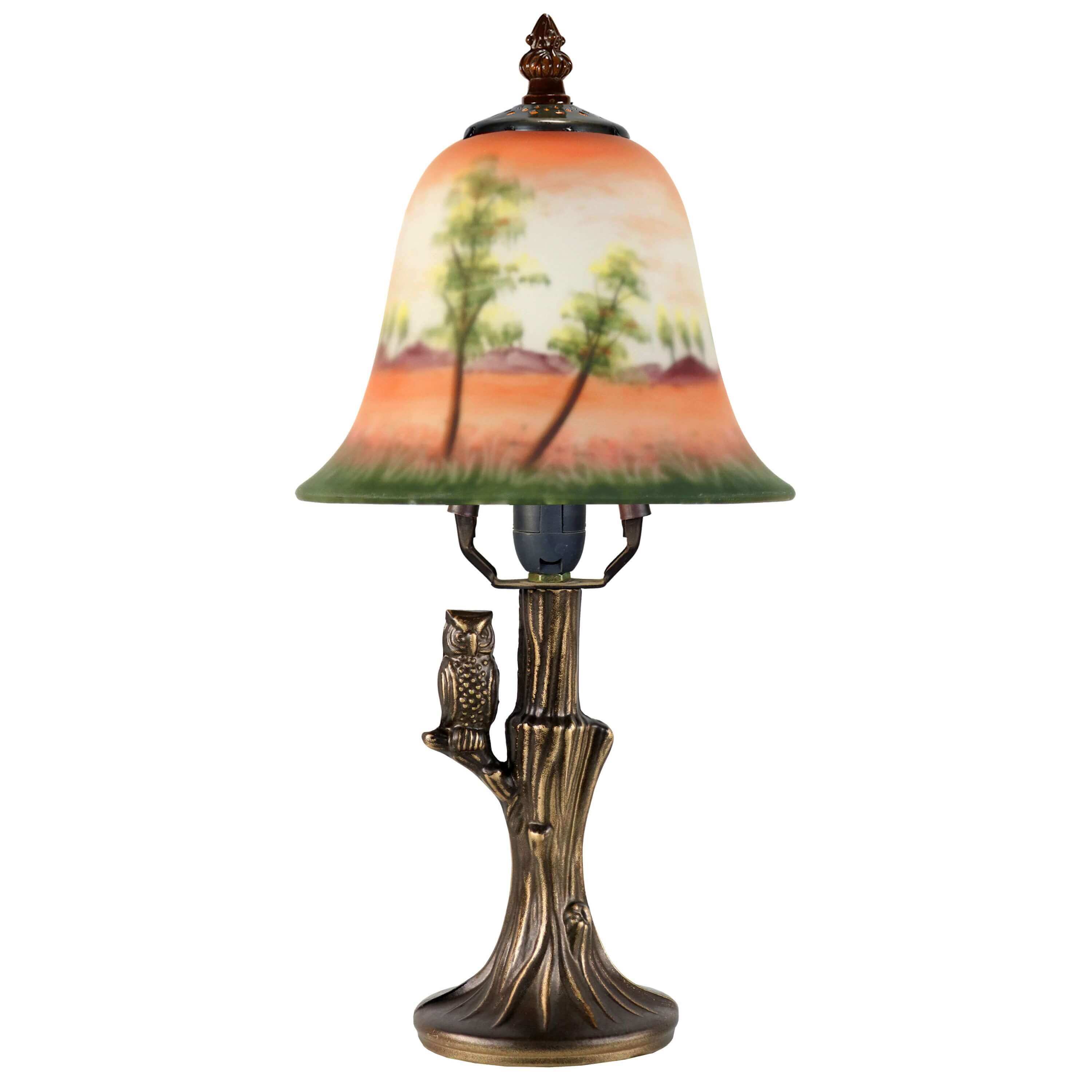 Nature's Hand Painted Bell Shaped Table Lamp