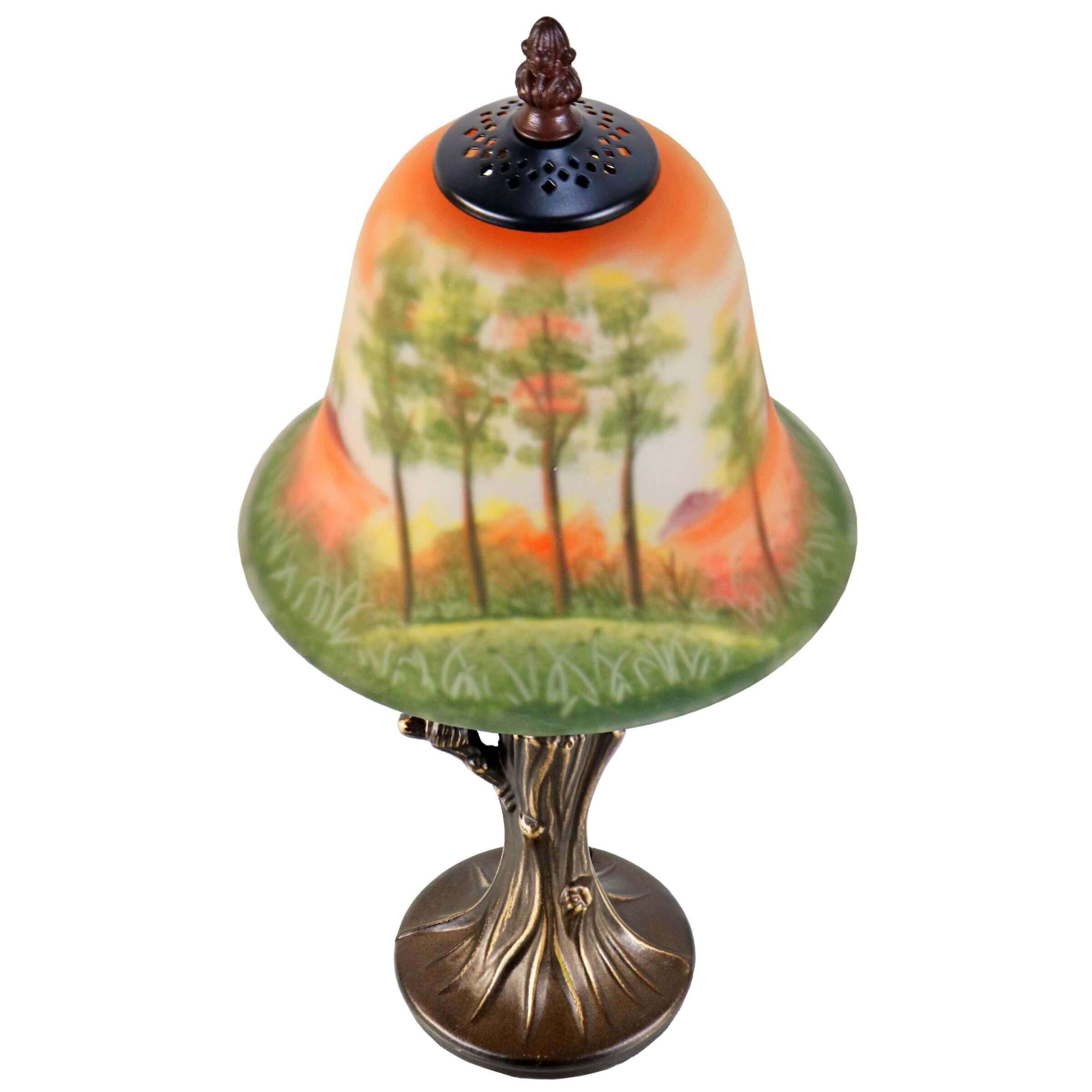 Nature's Hand Painted Bell Shaped Table Lamp