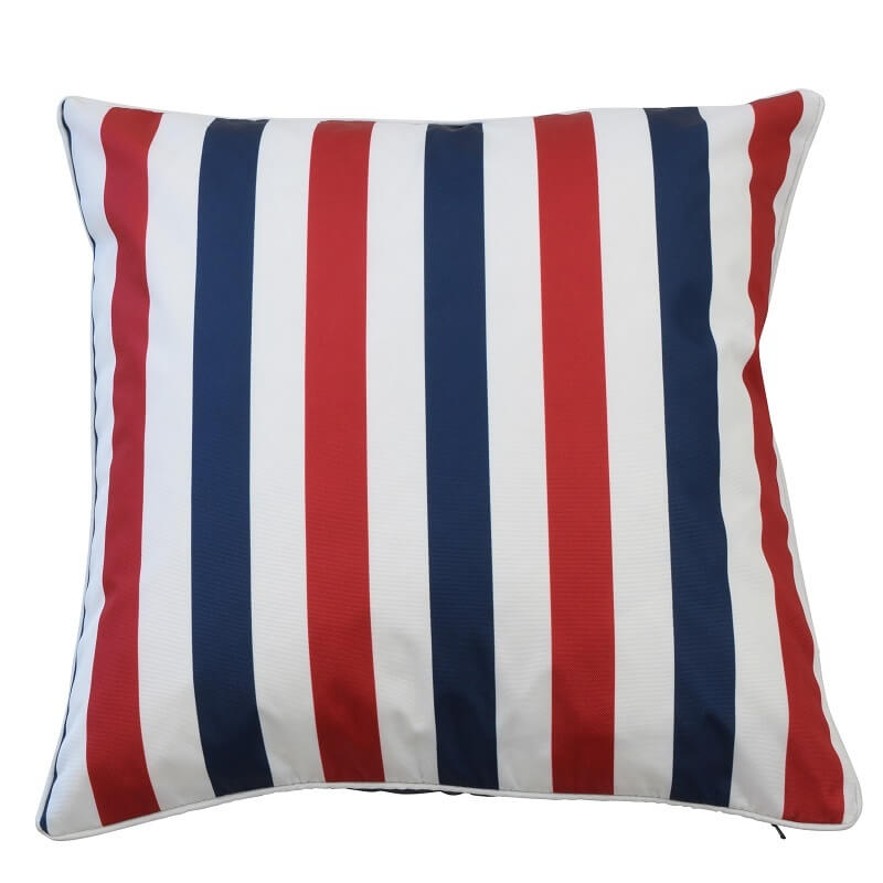 Navy & Red 50x50cm Indoor/Outdoor Cushion Cover