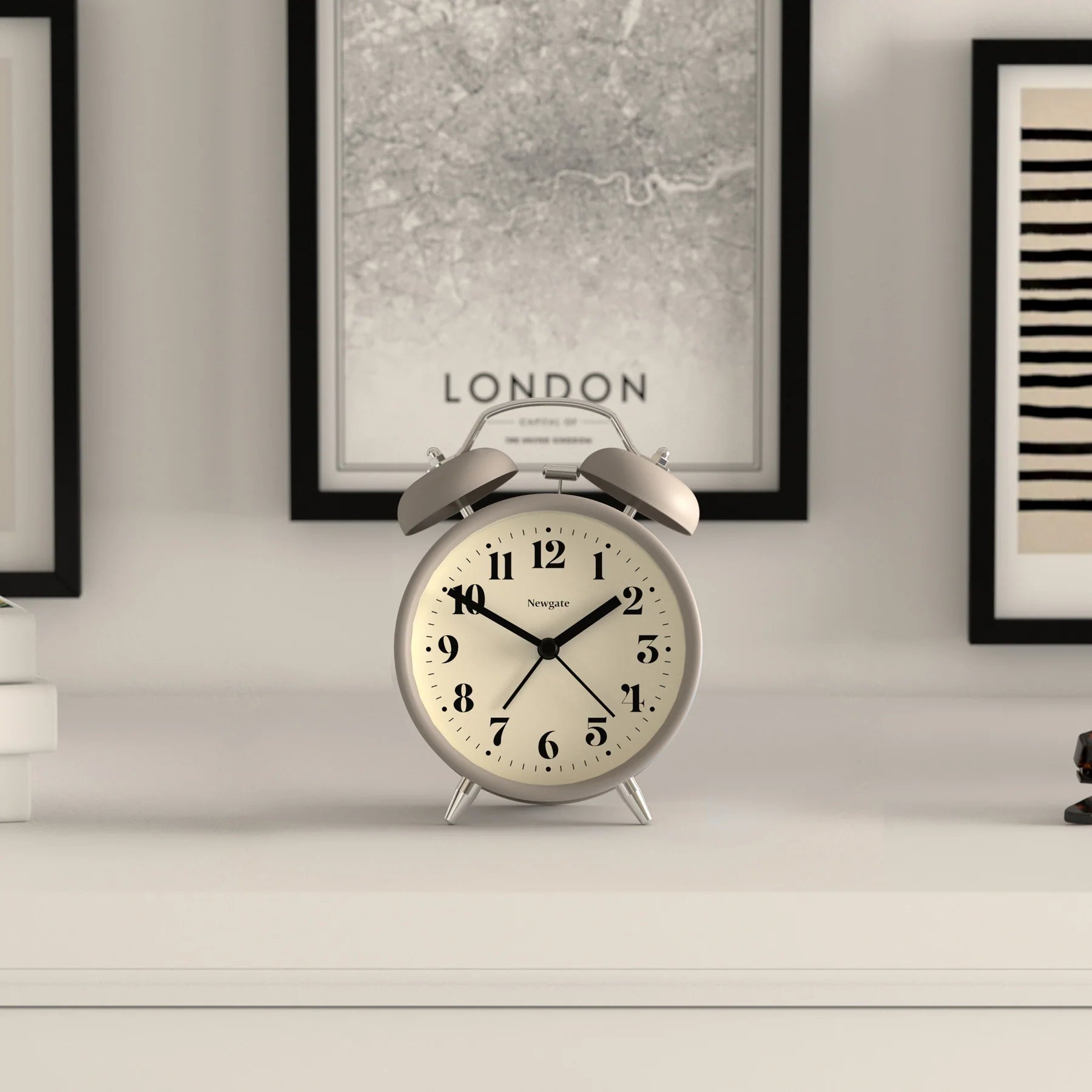 Newgate Charlie Bell Grey Alarm Clock