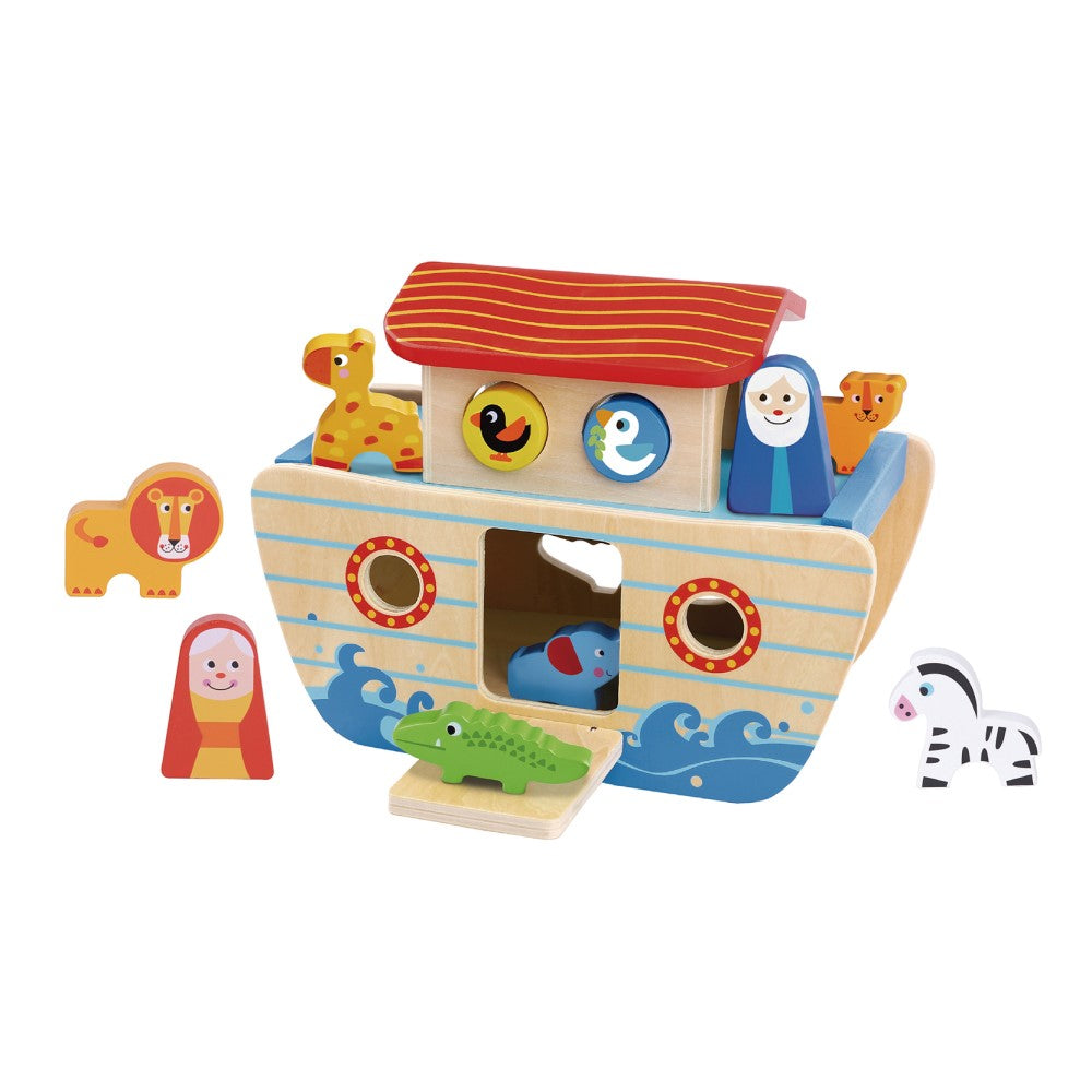 Noah's Ark Whimsical Wooden Play Set