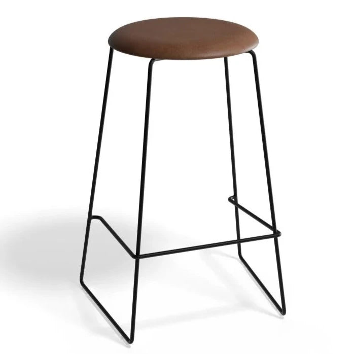 Noir Comfort Black Base High Stool 67cms - (Available in 4 Colors)