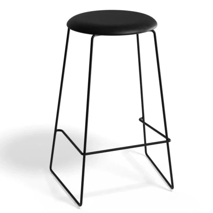 Noir Comfort Black Base High Stool 67cms - (Available in 4 Colors)