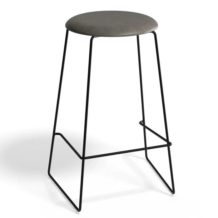 Noir Comfort Black Base High Stool 67cms - (Available in 4 Colors)