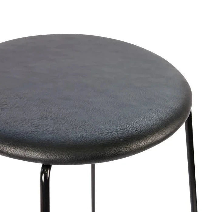 Noir Comfort Black Base High Stool 67cms - (Available in 4 Colors)