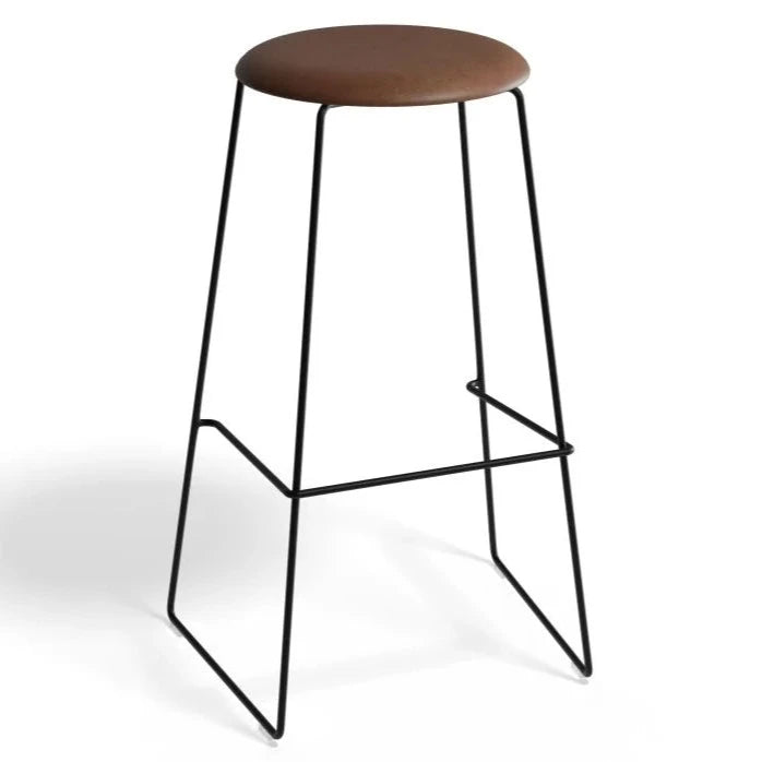 Noir Comfort Black Base High Stool 77cms - (Available in 4 Colors)