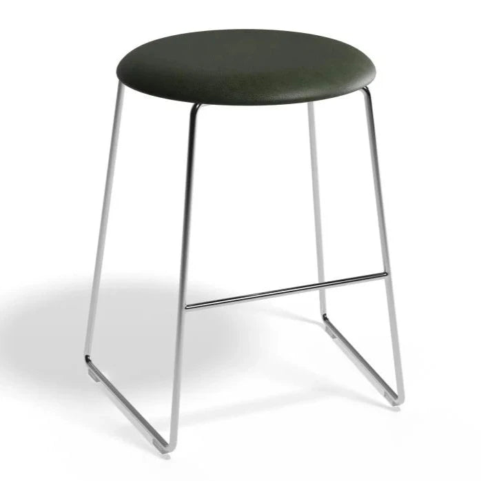 Noir Comfort Seat Chrome Base Stool (Available in 4 Colors)