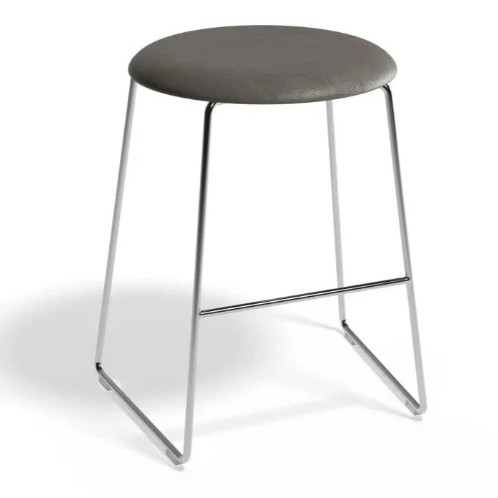 Noir Comfort Seat Chrome Base Stool (Available in 4 Colors)