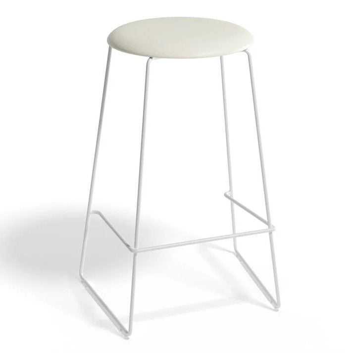 Noir Comfort White Base High Stool 67cms - (Available in 4 Colors)