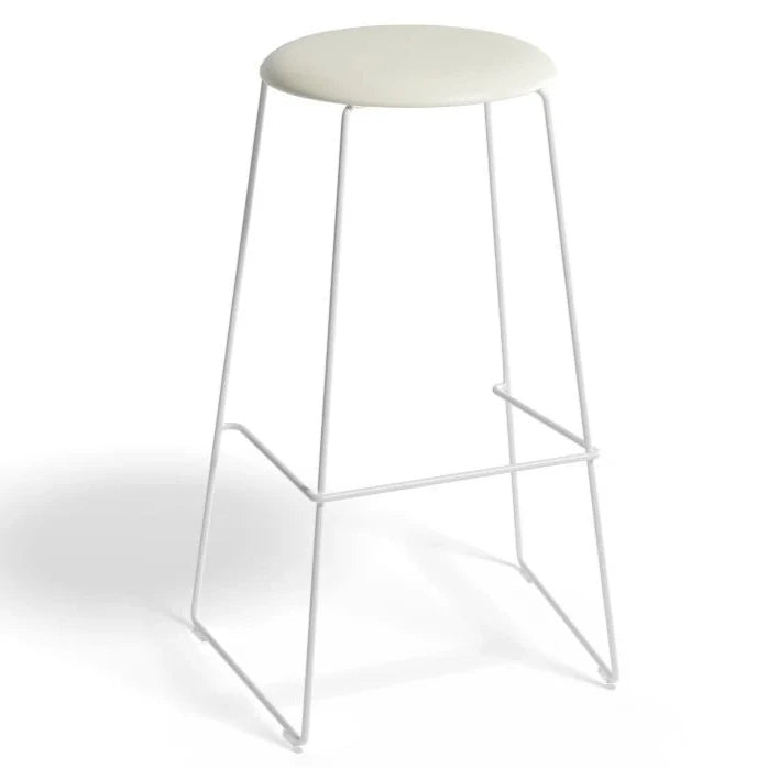 Noir Comfort White Base High Stool 77cms - (Available in 4 Colors)