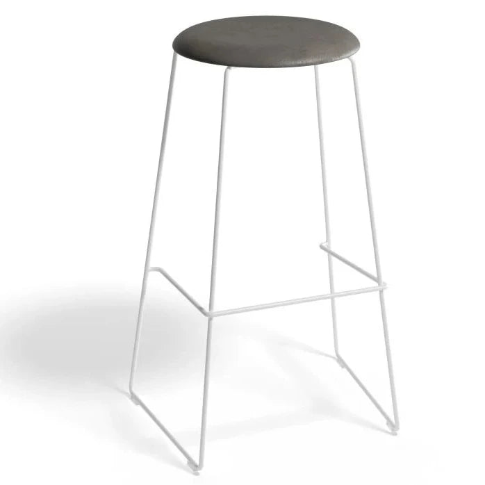 Noir Comfort White Base High Stool 77cms - (Available in 4 Colors)