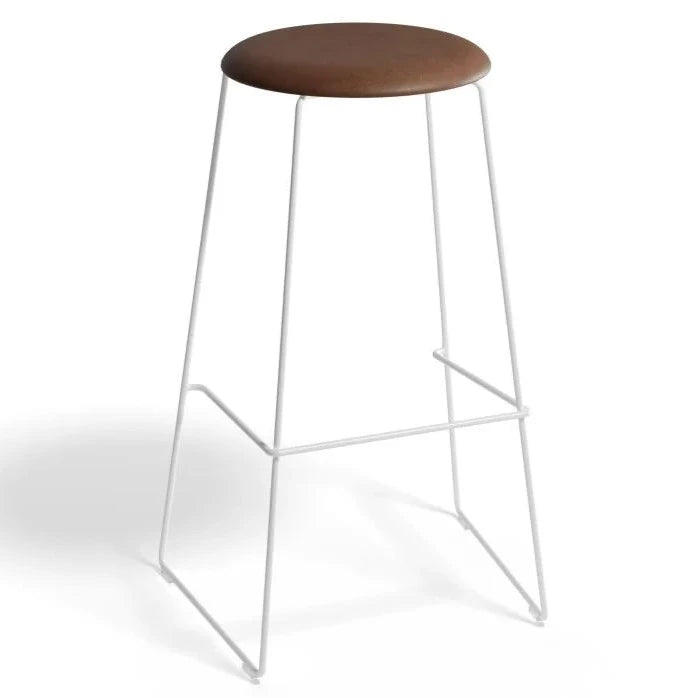 Noir Comfort White Base High Stool 77cms - (Available in 4 Colors)