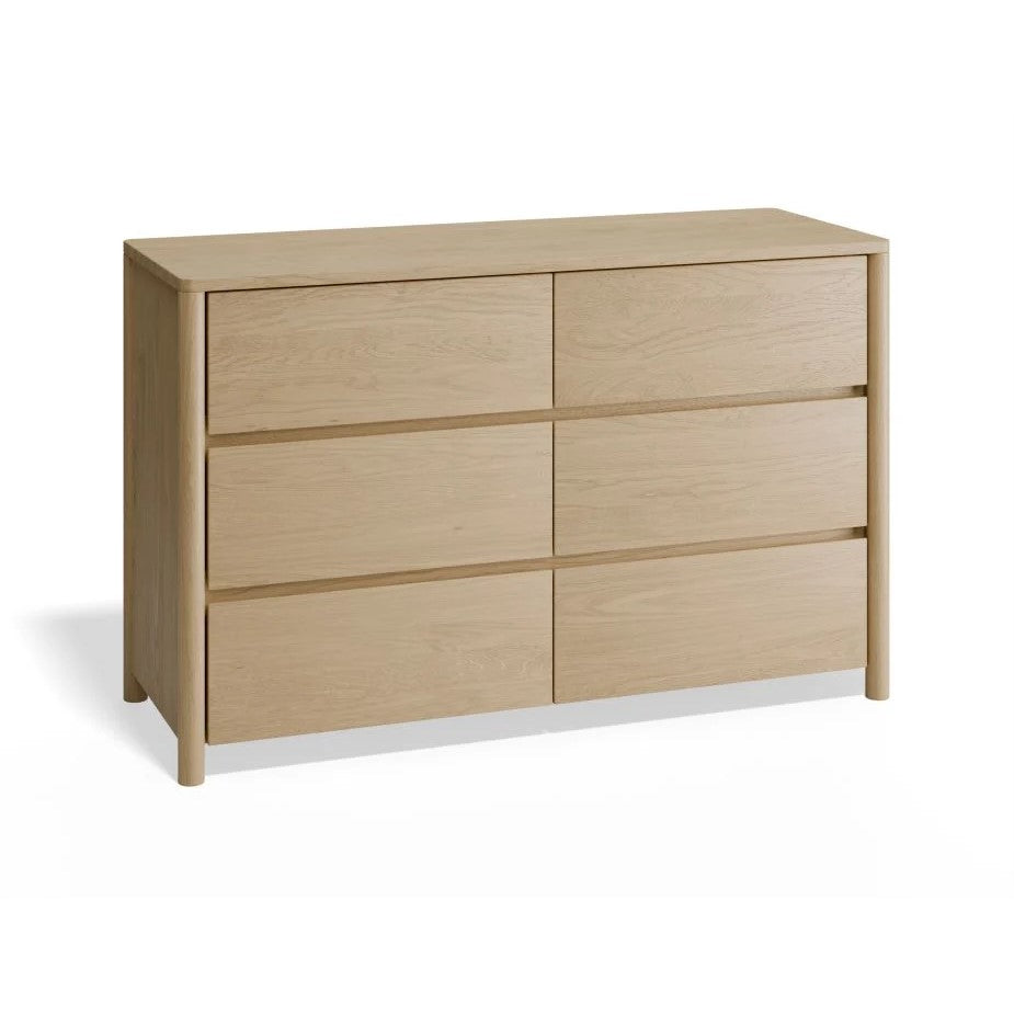 Nordica Wooden Chest of Drawers Solid Oak - 120cms