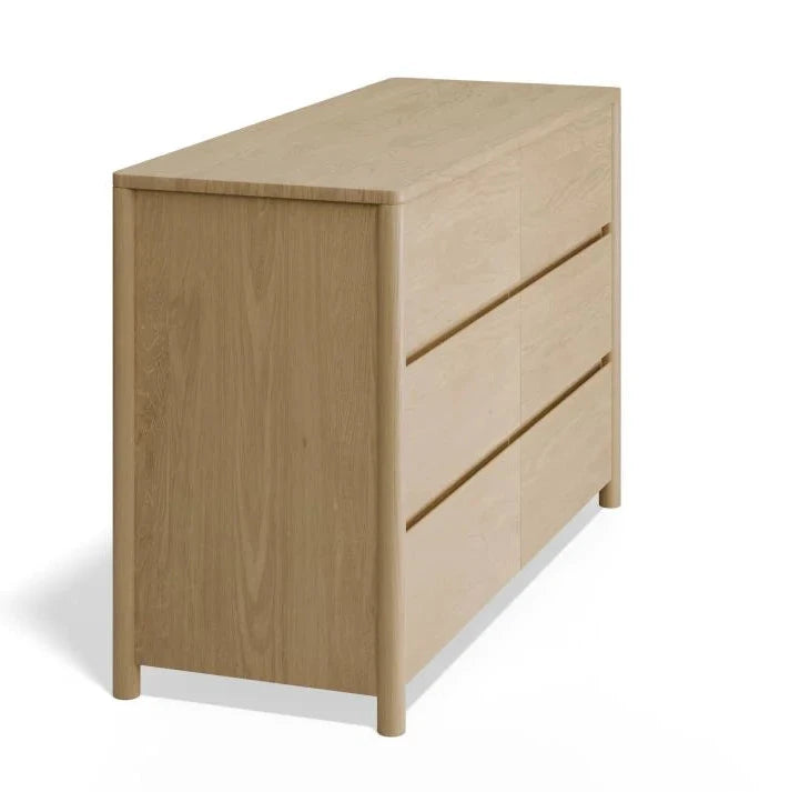 Nordica Wooden Chest of Drawers Solid Oak - 120cms