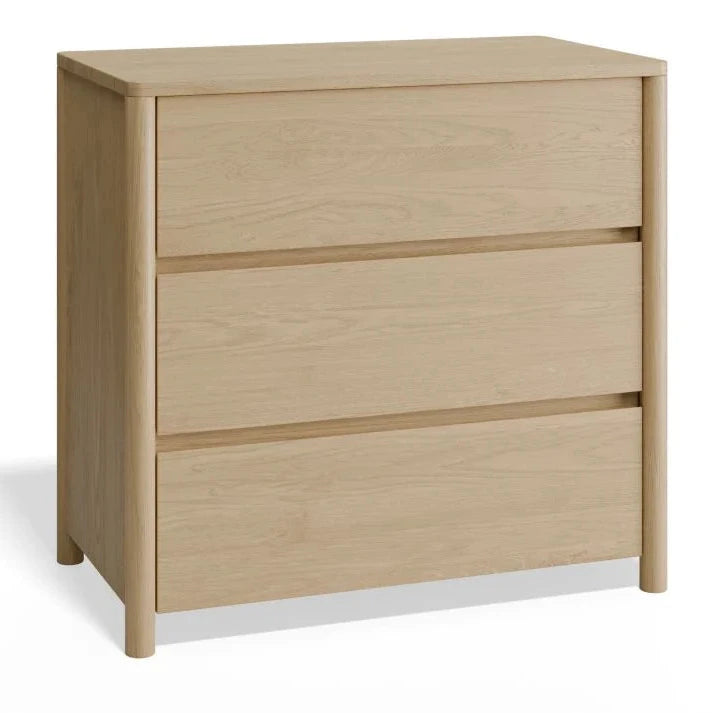 Nordica Wooden Chest of Drawers Solid Oak - 80cms