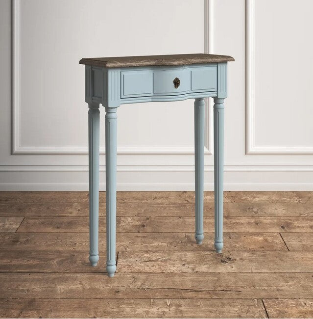 Norfolk Blue with Natural Top Console Table