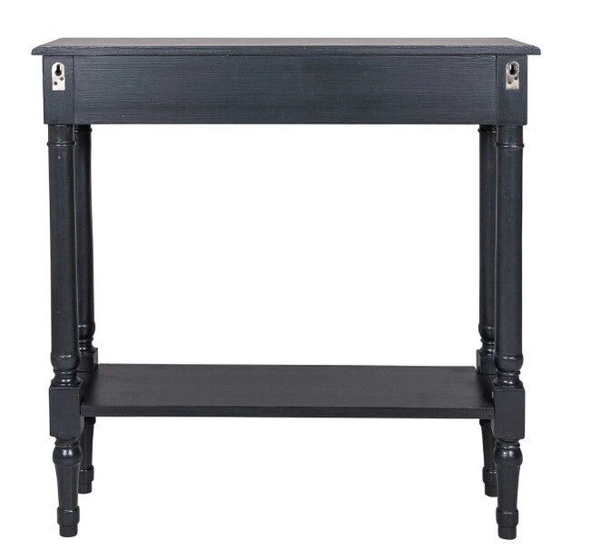 Norfolk Console Table with 1 Drawer & Shelf - Black