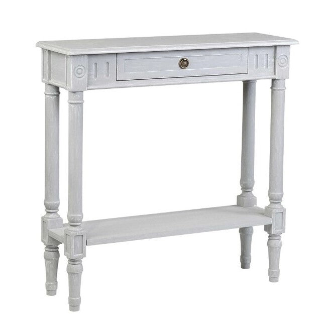 Norfolk Console Table with 1 Drawer & Shelf - Grey