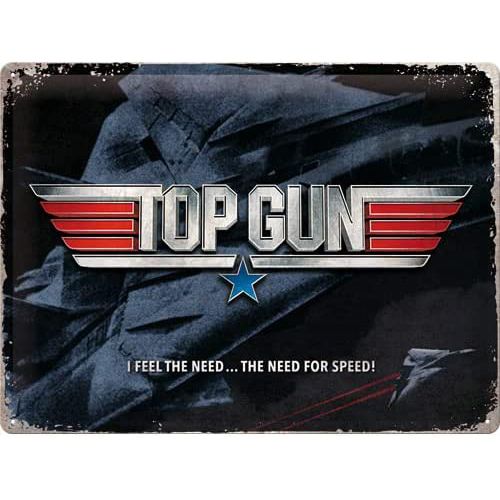 Nostalgic-Art Large Sign Top Gun - 30x40cms