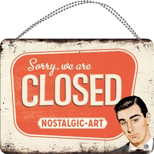 Nostalgic-Art Open/Closed Sign - 15x20cms