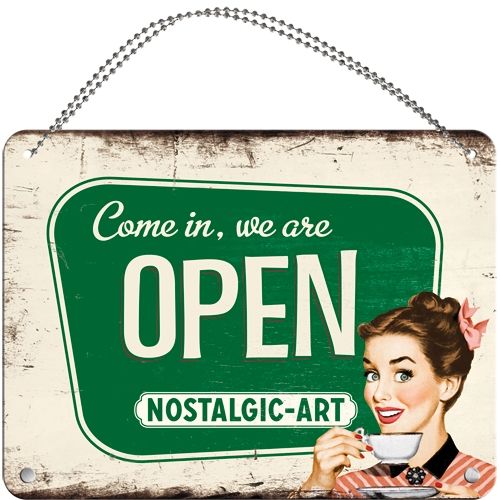 Nostalgic-Art Open/Closed Sign - 15x20cms