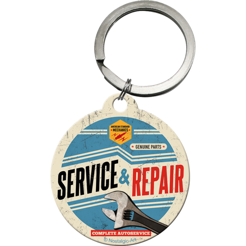 Nostalgic- Art Round Service & Repair - Keyring