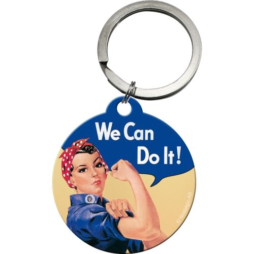 Nostalgic- Art Round We Can Do It - Keyring