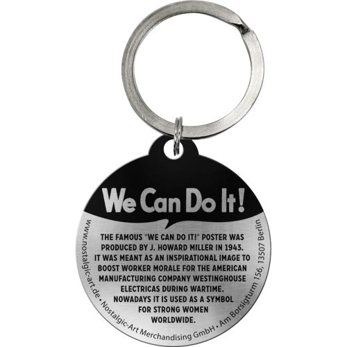 Nostalgic- Art Round We Can Do It - Keyring