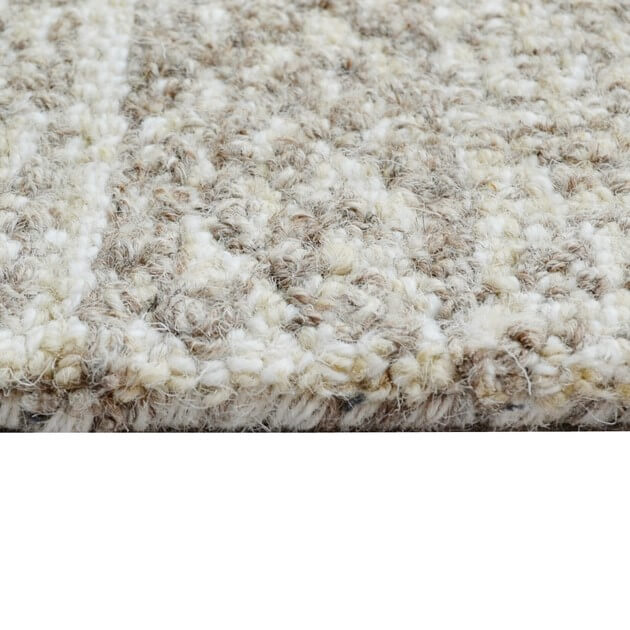 Nova Castle Handmade Woolen Rug - Beige (Available in 3 Sizes)