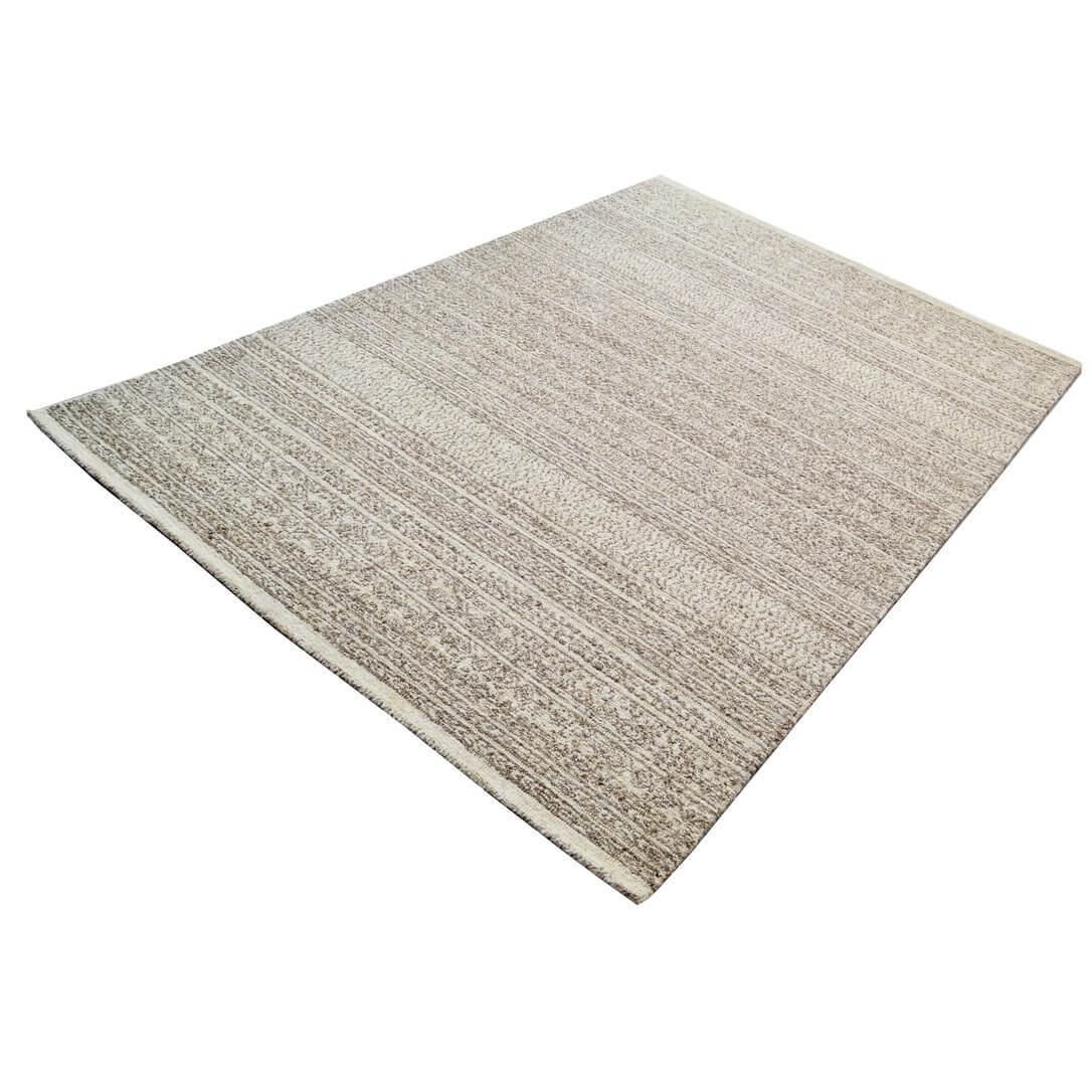 Nova Castle Handmade Woolen Rug - Beige (Available in 3 Sizes)