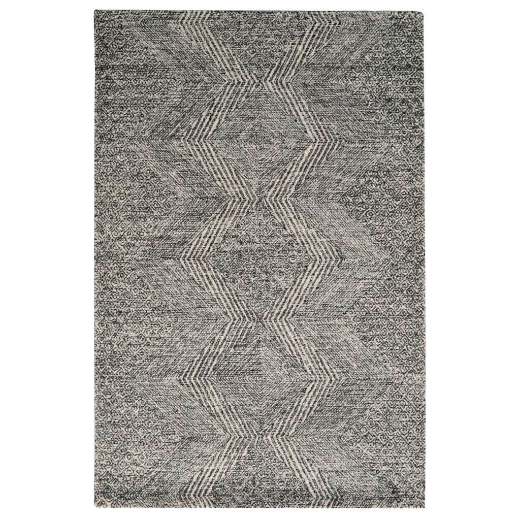 Nova Castle Handmade Woolen Rug - Charcoal (Available in 3 Sizes)