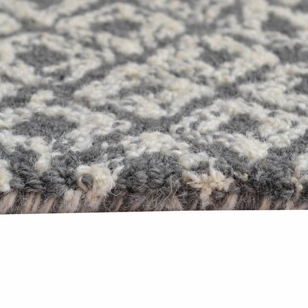 Nova Castle Handmade Woolen Rug - Charcoal & Ivory (Available in 3 Sizes)