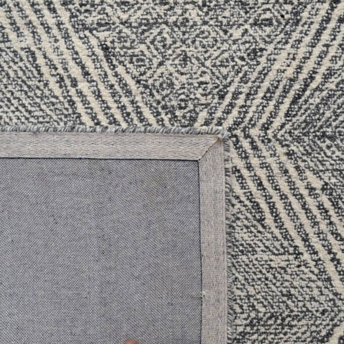 Nova Castle Handmade Woolen Rug - Charcoal (Available in 3 Sizes)